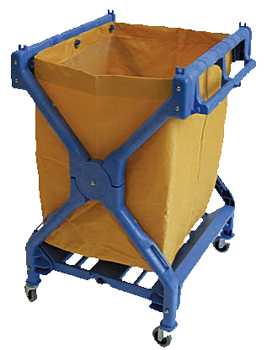 Chariot pliable à cadre en X, bleu