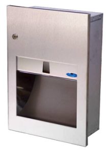 Recessed hand towel dispenser
