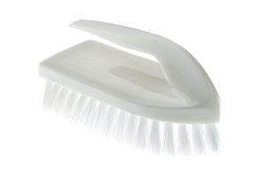 Iron-shaped hand brush