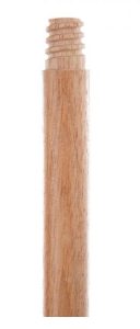 Wooden handle with threaded tip