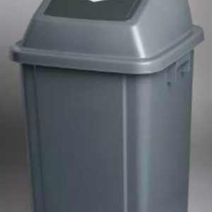 Square waste container with lid