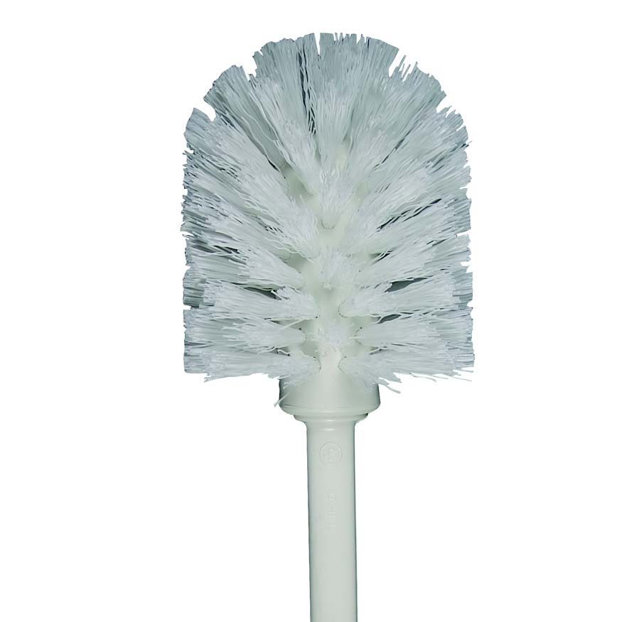 Brosse à cuvette de toilette, manche en plastique, garniture en polypropylène, blanc