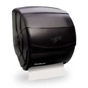 Universal easy-pull roll hand towel dispenser