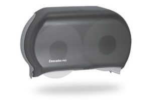 Jumbo toilet paper dispenser, double roll, 9