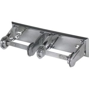 Double-roll dispenser, polished chrome finish