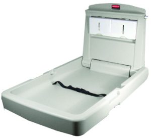 Vertical baby changing table