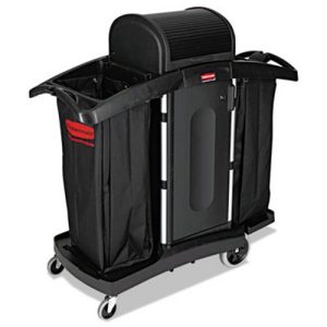 Janitor cart with locking cabinet 9T78