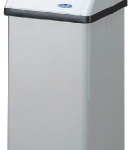 Epoxy metal waste can, white, 80 L (21 gal)