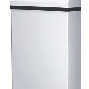 Metal waste can, white, 13 gal (50 L)
