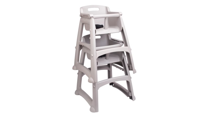 Chaise haute pour enfant, avec roues
