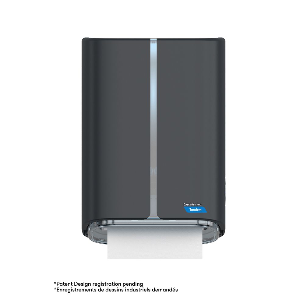 PRO Tandem distributeur mécanique d'essuie-mains sans contact, gris
