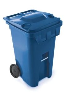 Wheeled recycling cart