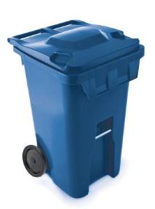 Wheeled recycling cart