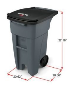BRUTE® WHEELED CONTAINER 32 GAL GREY