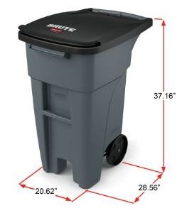 BRUTE® WHEELED CONTAINER 32 GAL GREY