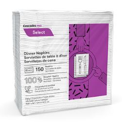 Serviettes de table 2 plis, pli 1/8