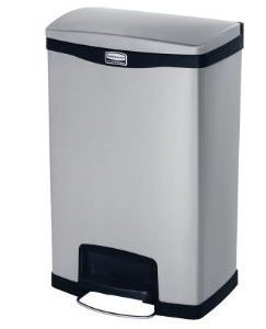 Slim Jim stainless steel front step-on container
