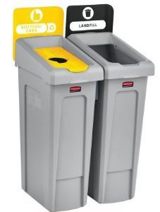 Slim Jim 2-stream recycling station / waste and bottles