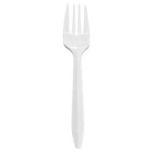 Fourchettes en plastique, blanc