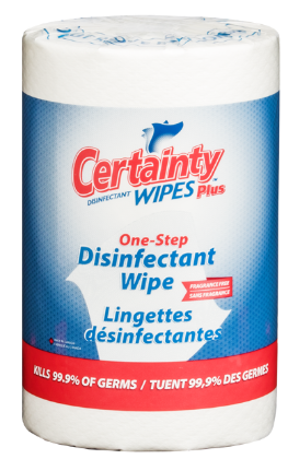 Lingettes désinfectantes pour surfaces dures