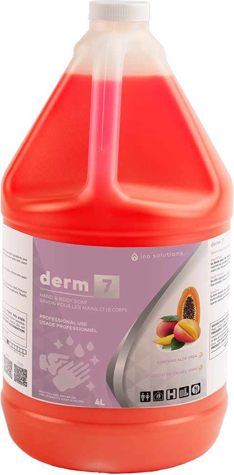 DERM 7 savon à mains, parfum mangue et papaye