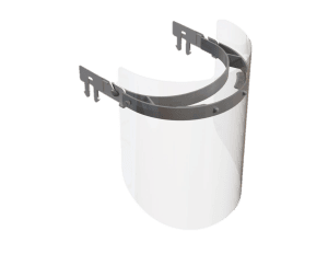 Face shield for hard hat