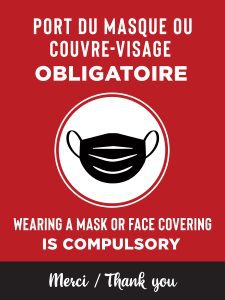 Bilingual sign - Mask required (1 unit)