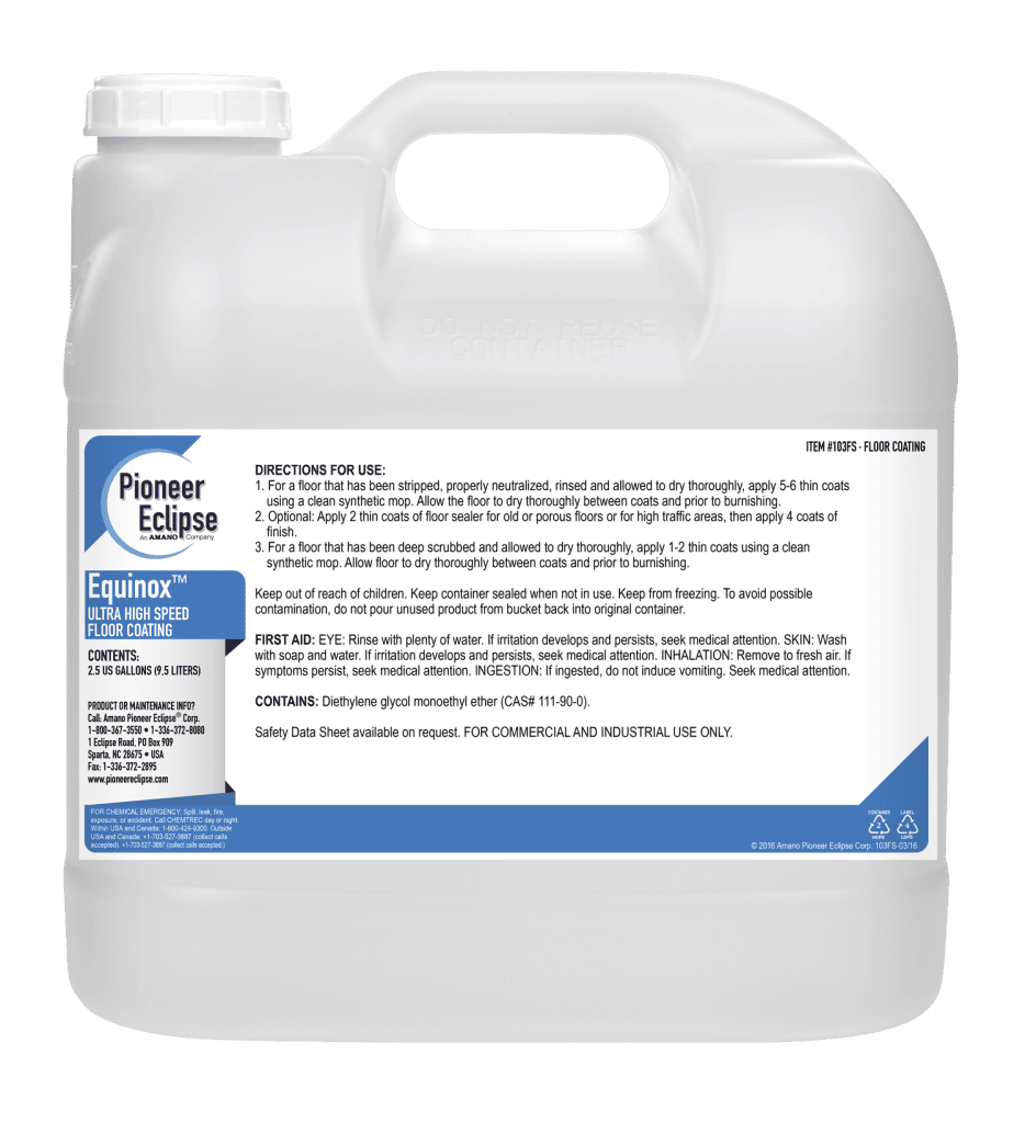 Equinox ultra high-speed floor coating