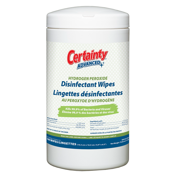 Lingettes désinfectantes au peroxyde d'hydrogène avancé