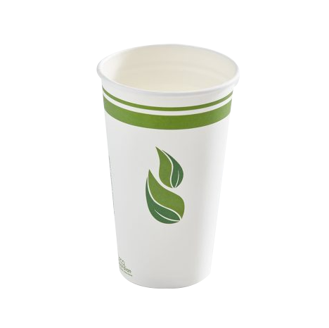 Gobelet à boisson chaude doublé de PLA compostable, 16 oz