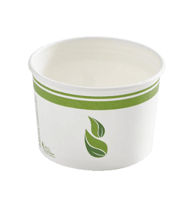 Compostable PLA-lined paper bowl, 8 oz, 20 x 50 units